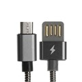 Кабель MicroUSB - USB, 2.1 А, металлическая оплётка, 1 метр, чёрный 9940261 - фото 17050864