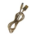 Кабель MicroUSB - USB, 2.1 А, металлическая оплётка, 1 метр, золотистый 9940263 - фото 17050877