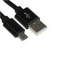 Кабель MicroUSB - USB, 2.1 А, оплётка нейлон, 1 метр, чёрный 9940276 - фото 17050893
