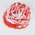 Цепь оградительная, красно-белая, звено - 6мм, 30м 10367286 - фото 17051795
