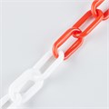 Цепь оградительная, красно-белая, звено - 6мм, 30м 10367286 - фото 17051796