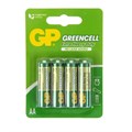 Батарейка солевая GP Greencell Extra Heavy Duty, AA, R6-4BL, 1.5В, блистер, 4 шт. 470410 - фото 17087938
