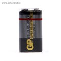 Батарейка солевая GP Supercell Super Heavy Duty, 6F22-1S, 9В, крона, спайка, 1 шт. 470414 - фото 17087943
