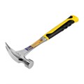 Молоток-гвоздодер ТУНДРА ПРОФИ, цельнокованый, двухкомпонентная рукоятка, 450 г 882014 - фото 17089022