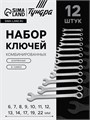 Набор ключей комбинированных усиленных в сумке ТУНДРА, 6 - 22 мм, 12 шт. 878132 - фото 17089862