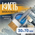 Кисть-макловица ТУНДРА, натуральная щетина, пластиковая рукоятка, 30х70 мм 881578 - фото 17090034