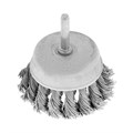 Щетка металлическая для дрели ТУНДРА, со шпилькой, крученая проволока, "чашка", 65 мм 1032354 - фото 17090265