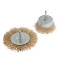 Набор щеток металлических для дрели ТУНДРА, плоская 100 мм, чашка 75 мм, 2 шт. 1032392 - фото 17090380