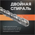 Бур по бетону ТУНДРА, двойная спираль, SDS-plus, 28 х 800 мм 1032447 - фото 17091590