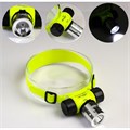 Фонарик налобный для дайвинга, водонепроницаемый, 1 диод, кислотно-жёлтый 1134513 - фото 17091684