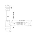 Сифон для раковины "АНИ Пласт" C1015, 1 1/4" х 40 мм с гибкой трубой 40 x 40/50 мм 1188310 - фото 17091724