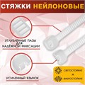 Хомут нейлоновый пластик ТУНДРА krep,  для стяжки, 2.5х100 мм, белый, в уп. 100 шт 1112930 - фото 17092046