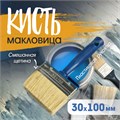 Кисть-макловица ТУНДРА, смешанная щетина, пластиковая рукоятка, 30х100 мм 881574 - фото 17092074