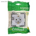 Розетка SE Glossa, 16 А, 250 В, встраиваемая, с з/к, IP20, белая, GSL000143 1345221 - фото 17093662