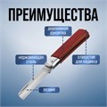 Нож универсальный складной ТУНДРА, деревянная рукоятка, прямое лезвие, нержавеющая сталь 1220206 - фото 17094350