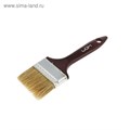 Кисть плоская ЛОМ, натуральная щетина, пластиковая рукоятка, 2.5", 63 мм 1818214 - фото 17097865