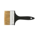 Кисть плоская ЛОМ, натуральная щетина, пластиковая рукоятка, 4", 100 мм 1818216 - фото 17097875