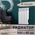 Радиатор Tropic 500x80 мм алюминиевый, 6 секций 2398258 - фото 17098753