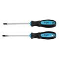 Набор отверток ТУНДРА, сатин, магнит, двухкомпонентные рукоятки, PH1 и SL5 х 100 мм, 2 шт. 1858842 - фото 17100029