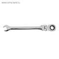 Ключ комбинированный трещоточный шарнирный ТУНДРА, CrV, полированный, 72 зуба, 8 мм 2354162 - фото 17101956