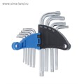 Набор ключей ТУНДРА, TORX Tamper, CrV, TT10 - TT50, 9 шт. 2354395 - фото 17102505