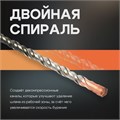 Бур по бетону ТУНДРА, крестовый наконечник, двойная спираль, SDS-plus, 6 х 210 мм 2771612 - фото 17106027