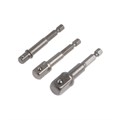 Набор адаптеров для торцевых головок ТУНДРА, сталь CrV, 1/2 x 75, 3/8 и 1/4" х 65 мм, 3 шт. 2270976 - фото 17106321
