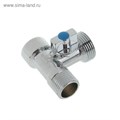 Кран шаровой "СТМ", трехпроходной, 1/2"х3/4"х1/2", для бытовых приборов, хромированный 3670555 - фото 17107979