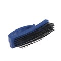 Щетка металлическая ручная ТУНДРА, закаленная проволока, пластиковая с рукояткой, 4-рядная 3110017 - фото 17108814
