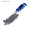 Щетка металлическая ручная ТУНДРА, оцинкованная, пластиковая рукоятка 2768013 - фото 17109126