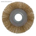 Щетка металлическая для УШМ ЛОМ, плоская, посадка 22 мм, 100 мм 2767955 - фото 17109267