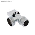 Кран шаровой "СТМ", 1/2" и 3/4", наружная резьба, для быт. приборов, угловой, бабочка, хром 3843863 - фото 17110119