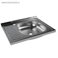 Мойка кухонная "Владикс", накладная, без сифона, 60х50 см, правая, нержавеющая сталь 0.4 мм 3890638 - фото 17110683
