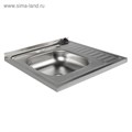 Мойка кухонная "Владикс", накладная, без сифона, 60х60 см, левая, нержавеющая сталь 0.4 мм 3890639 - фото 17110686