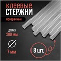 Клеевые стержни ЛОМ, 7 х 200 мм, 8 шт. 3624850 - фото 17110700