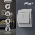 Выключатель Luazon Lighting "ЕКБ", 10 А, 2 клавиши, белый 3092332 - фото 17111492