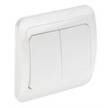 Выключатель Luazon Lighting "ЕКБ", 10 А, 2 клавиши, белый 3092332 - фото 17111493