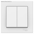 Выключатель SE ATLASDESIGN, 10 А, 2 клавиши, IP20, скрытый, белый, ATN000152 4089265 - фото 17112325