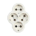Разветвитель, 4 розетки, 16А, с з/к, белый 3813276 - фото 17113248