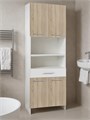 Пенал для ванной комнаты, Белый/Дуб сонома,  65 х 30 х 185 см 4242352 - фото 17113423