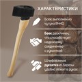 Колун литой ЛОМ, деревянное топорище, 2.5 кг 4577041 - фото 17115554