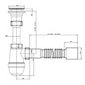Сифон универсальный "АНИ Пласт" Варяг C5510, 1 1/2" х 40 мм, с гибкой трубой 40 x 50 мм 4631392 - фото 17115802