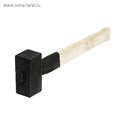 Кувалда литая ЛОМ, 3 кг, деревянная рукоятка 4613185 - фото 17115805