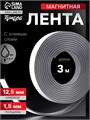 Магнитная лента ТУНДРА, с клеевым слоем, 12.5 х 1.5 мм, длина 3 м 4334647 - фото 17116118