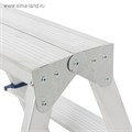 Стремянка ТУНДРА, алюминиевая, двухсторонняя, 2 ступени, 430 мм 4590972 - фото 17116643