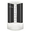 Душевая кабина DOMANI-Spa Delight 99 high, поддон 45см, черн. стенки, прозрачная, г/м, 90х90 4870288 - фото 17119296