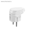 Вилка угловая Smartbuy, 16 А, 250 В, с з/к, белая 4964193 - фото 17119304