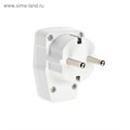 Вилка угловая, 16А, с з/к, с выключателем, белая, розничная упаковка 5018808 - фото 17120741