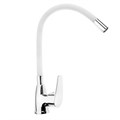 Смеситель для кухни ROEGEN RC014W, однорычажный, гибкий излив, цинк, белый, хром 5243594 - фото 17121184