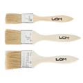 Набор кистей ЛОМ, натуральная щетина, деревянная рукоятка, 1-1.5-2", 25, 38, 50 мм 5258900 - фото 17121244